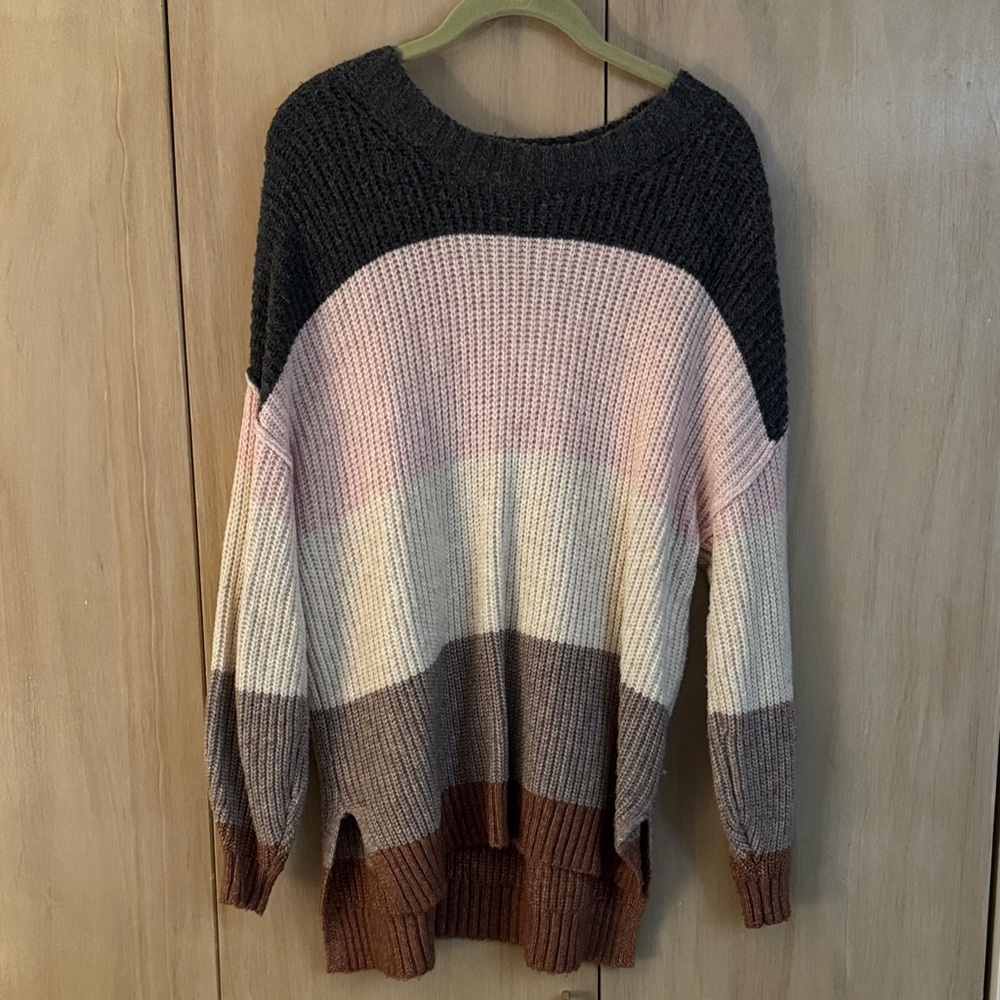 AE Oversized Colorblock Women's Sweater